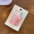 Zwei rosa Stoff-Haarspangen Set mit niedlichen Erdbeer- und Bärenmotiven für Mädchen - Kristall Erdbeere Und Kristall Bär Stil