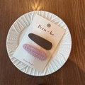 Set di due fermagli per capelli stile coreano in twill marrone e maglia rosa pastello - Lanoso Caffè E Rosa