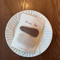 Pair of Korean style cable knit hair clips in brown and beige on a display card - Milk Tea