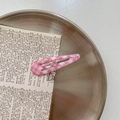 Pink checkered snap hair clip for kids with vintage background on a metal tray - 1# Pink Diagonal Plaid