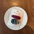 Set of two Korean style tweed hair clips in burgundy wave and multicolor plaid knit - Dark Red And Green Knit