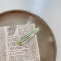 Cute green avocado pattern BB hair clip for girls with a fresh fruit print design - 14# Avocado