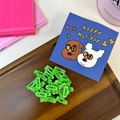 Mini grass green rectangular BB hair clips on a wooden tray for cute styling - Grass Green Square