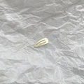 Mini barrette BB goutte d'eau 2cm blanc crème avec finition en métal laqué lisse - Couleur Chair (40)