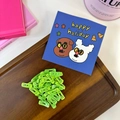 Set of bright green mini metal snap hair clips for girls in a stylish aesthetic display - Tender Green Square