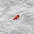 Mini barrette BB en métal rouge brillant de 2cm pour poupées ou animaux sur fond blanc - Orange Foncé (5)