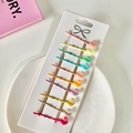 Lot de 10 pinces à cheveux flamant rose aux couleurs acidulées pour filles - Pince à Cheveux Cygne