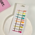 10er-Set matte Haarklammern in Herzform in bunten Bonbonfarben für Mädchen - Herz-Haarspange