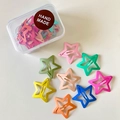 Sternförmige Mini-Haarspangen für Mädchen in verschiedenen hellen Farben mit Aufbewahrungsbox - Pentagramme
