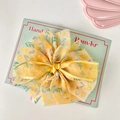 Fermaglio per capelli con fiocco a fiori gialli in chiffon per bambine dolci - Stile Fermaglio / Giallo