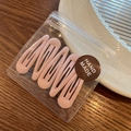 Five-piece set of pink candy-colored drop-shaped hair clips in handmade packaging - Dusty Pink