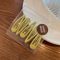 Set of four olive green water-drop hair clips in stylish handmade packaging - Mustard Green