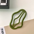 Olivgrüne gewellte Haarklammer im Wolken-Cutout-Design mit glänzendem Finish für Mädchen - Grün