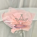 Roze tule prinsessenkroon haarspeld met sluier voor meisjes verjaardag - Roze