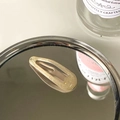 Light yellow glitter BB hair clip for kids with a shiny drip-glue finish for styling - Camel