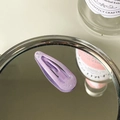 Cute 3cm purple glitter resin BB hair clip for kids with a glossy sparkling finish - Light Purple