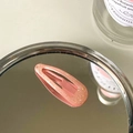 Pink glitter snap hair clip with glossy resin finish for girls and daily hair styling - Nude Pink