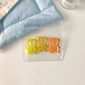 Barrettes ours évidées tons jaune et orange mat, lot de trois dans un sachet transparent - Combinaison de Série Jaune