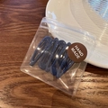 Set of 4 dark blue water drop metal hair clips in handmade style packaging - Navy Blue