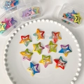 Hollow star hair clips with rainbow gradient glitter finish and clear storage box - 【2】style 2