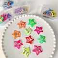 Colorful matte pentagram star hair clips set in a variety of vibrant dopamine shades - Colorful Matte Style (Style 3)