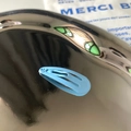 3cm light blue metallic BB hair clip for girls with a glossy painted finish - Sky Blue