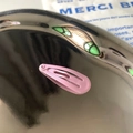 Pink matte lacquer BB hair clip for girls with a classic oval teardrop metal design - Light Pink