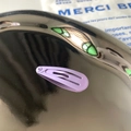 Vibrant purple matte finish mini snap hair clip for girls with classic teardrop design - Light Purple
