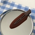 Fermaglio per capelli marrone scuro opaco con design ovale per un look retrò minimalista - Marrone Scuro
