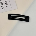 Matte black rectangular BB hair clip with smooth finish on a minimalist background - Square / Black