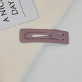 Minimalist matte lavender purple rectangle snap hair clip with a frosted finish - Square / Light Purple