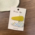 Lot de barrettes à cheveux en tissu à fleurs jaune et à carreaux style coréen - Tricot Ondulé à Carreaux Multicolores (Style 10)