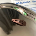 Classic 3cm brown matte finish metal snap hair clip for girls with a teardrop shape - Coffee