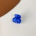 Leuchtend königliche blaue durchscheinende Kürbis Haarklammer für kleine Zöpfe - Blau