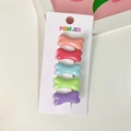 5-delige haarspeldjesset in botvorm in pastelkleuren op een displaykaart - Bot Haarclip