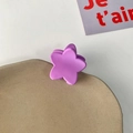 Matte light purple star-shaped hair claw clip for girls with a frosted finish - Purple Star