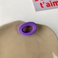 Minimalist matte purple star hair claw clip for girls on a beige ceramic tray - Purple Circle Pattern