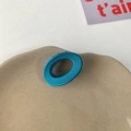 Matte peacock blue oval hair claw clip for girls, minimalist Korean style hair accessory - Blue Circle