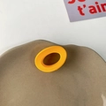 Matte yellow star hair claw clip for girls displayed on a minimalist ceramic tray - Khaki Circle