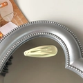 Single 5cm pale yellow matte drip oil BB hair clip in teardrop shape for girls - Cream Yellow