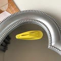 Minimalist 5cm yellow gloss lacquer teardrop BB hair clip for children and girls - Bright Yellow