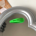 Vibrant green 5cm matte finish snap hair clip on a decorative mirror surface - Vivid Green