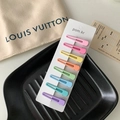 Set of 8 matte macaron color hair clips for girls displayed on a ceramic plate - Basic Simple Style
