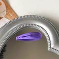 Matte purple 5cm metal snap hair clip for children with classic teardrop design - True Purple