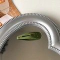 5cm olive green matte snap hair clip for girls on decorative heart mirror surface - Mustard Green