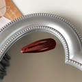 Deep red wine matte 5cm metal BB hair clip with smooth lacquer finish for girls - Dark Jujube Red