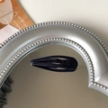Minimalist 5cm black painted metal snap hair clip with a smooth glossy finish for girls - Black