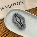Graziosa clip per capelli a nuvola lavorata a maglia grigio e viola in lana - Grigio