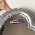 Minimalist 5cm matte purple drop-shaped BB hair clip with smooth lacquer finish for kids - Midnight Purple