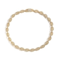 Collana a catena chicco di caffè 11mm placcata in oro con zirconi incastonati - Bracciale (18cm) / Oro